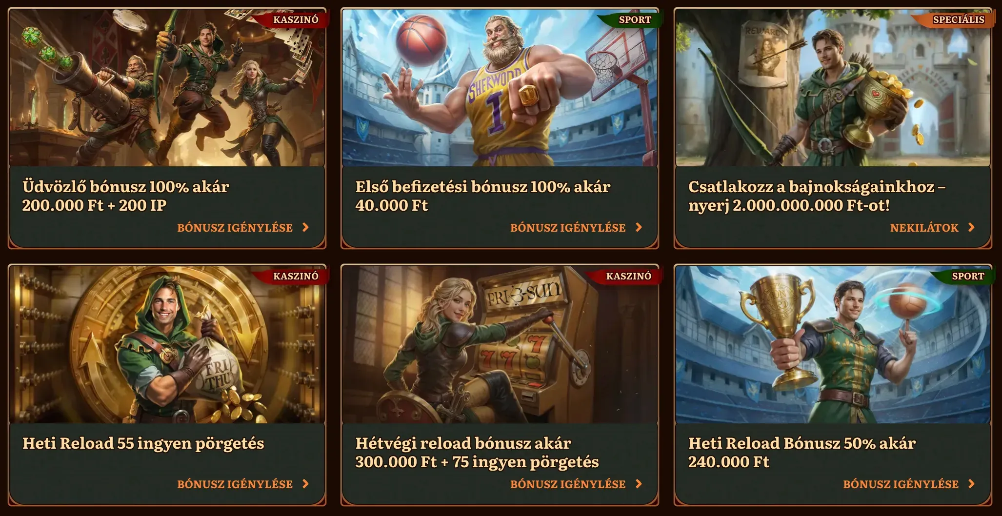 Promóciók a WildRobin casino